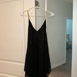 Elegant Black Sequin Dress